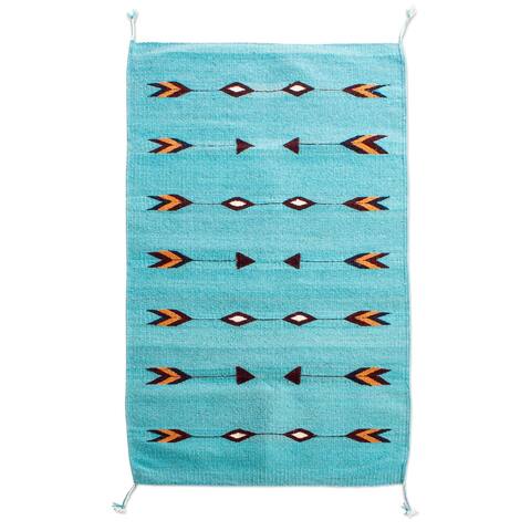 Novica Handmade Arrowheads Zapotec Wool Area Rug (2X3) - 6' x 7'