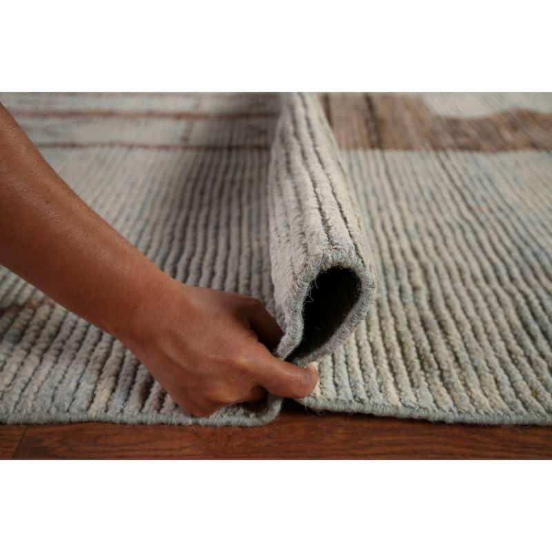 Abstract Moroccan Large Area Rug Handmade Wool Carpet - 11'9" x 15'10"