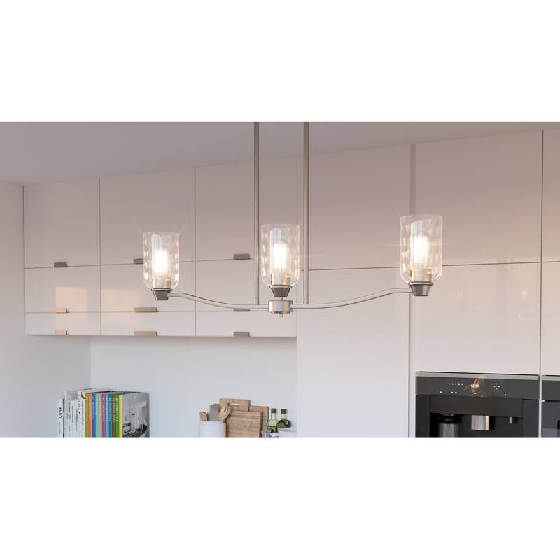 Acacia 3-Light Brushed Nickel Island Light
