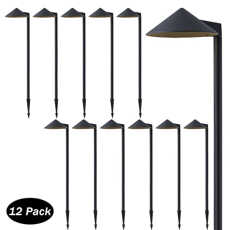 C Cattleya Low-Voltage Matte Black Aluminum 3000K LED Outdoor Path Light