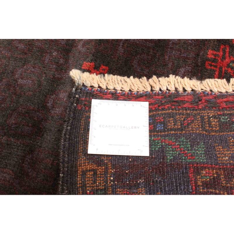 ECARPETGALLERY Hand-knotted Teimani Dark Grey Wool Rug - 3'8 x 6'5