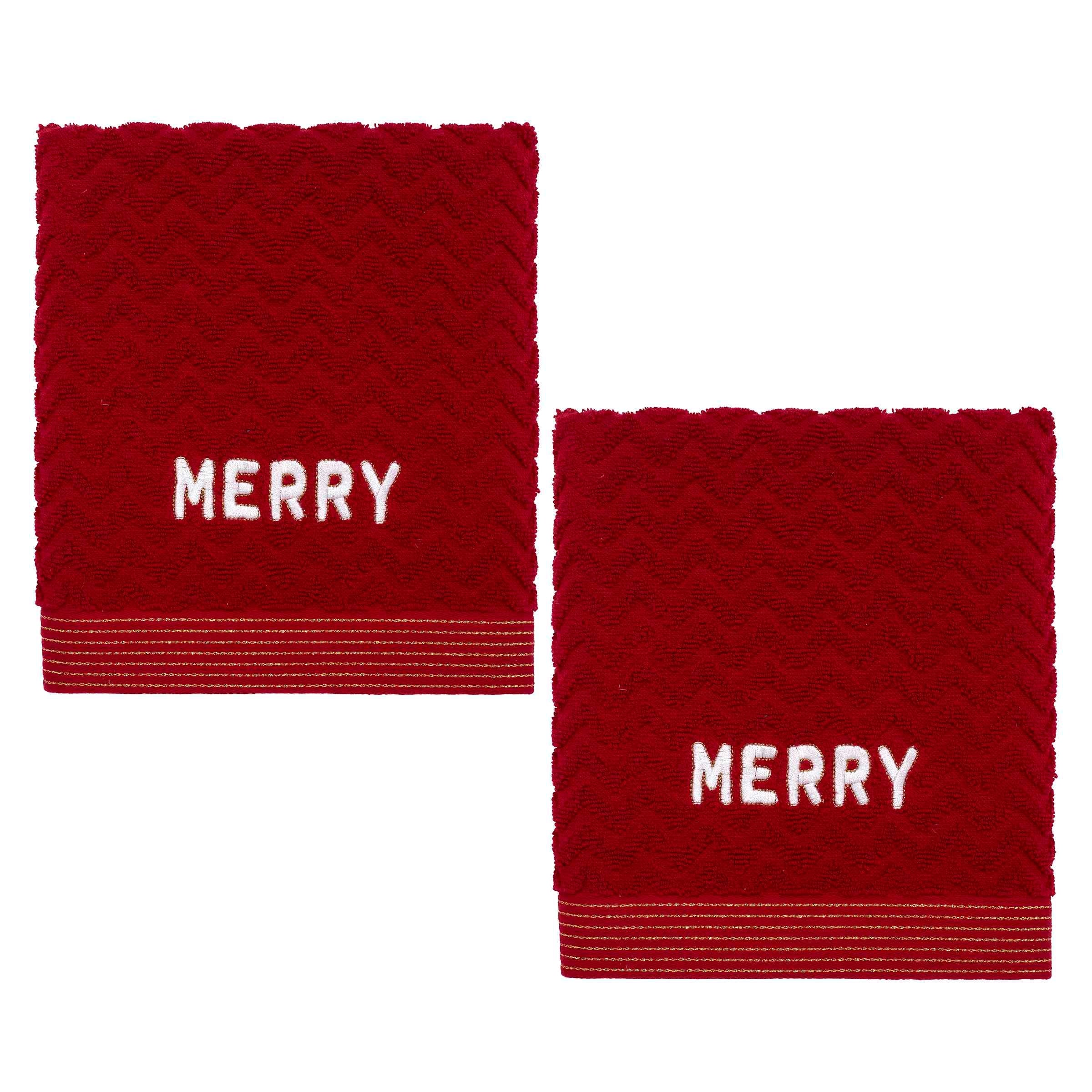 Nicole Miller Merry 2 Pack Hand Towel Set Hand Towel 2pk Set On Sale Bed Bath Beyond 41586328