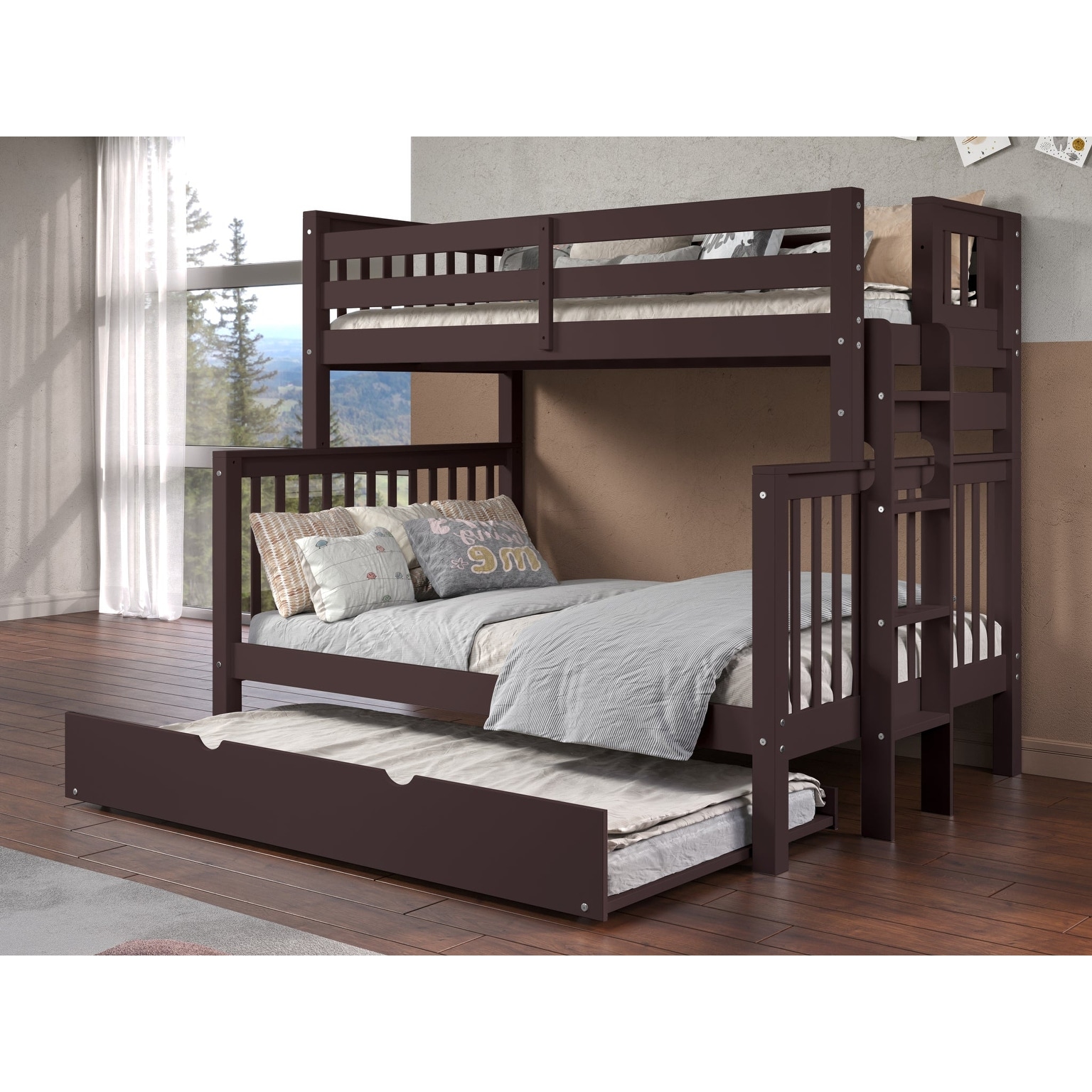 Taylor & Olive Trillium Twin over Full Bunk Bed Ladder, Twin Trundle
