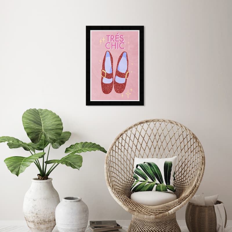 Wynwood Studio Prints Fashion Glam Tres Chic Red Wall Art - Black
