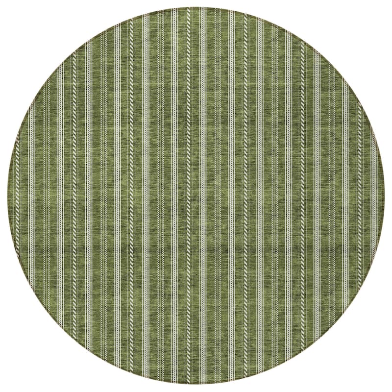 HomeRoots Striped Transitional Rectangle Outdoor Rug
