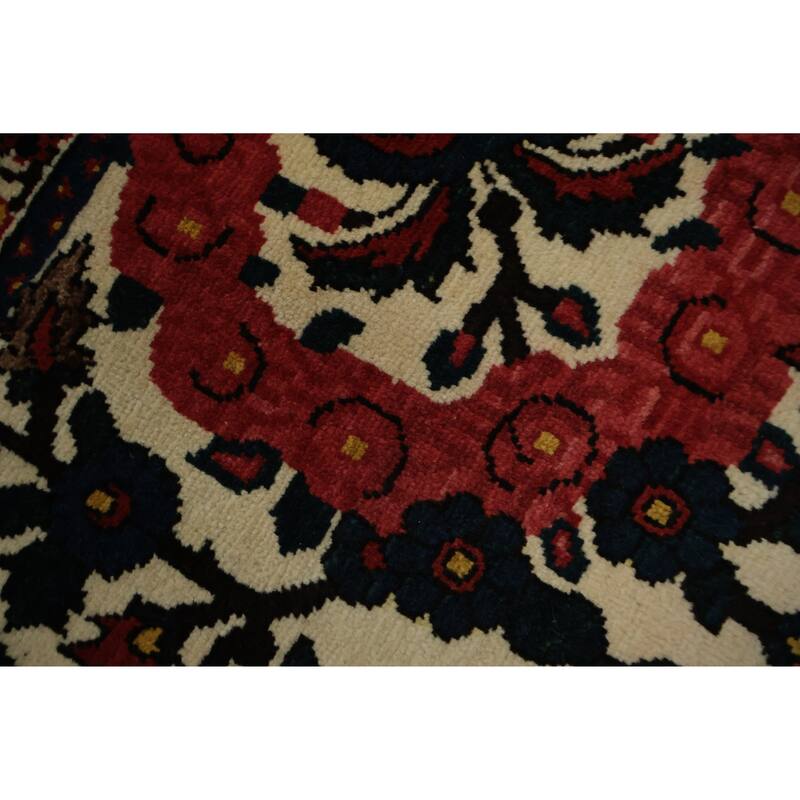 Hand Knotted Oriental 100% Wool Carpet Traditional Floral Red Bakhtiari Area Rug - 12' 9'' X 9' 10''