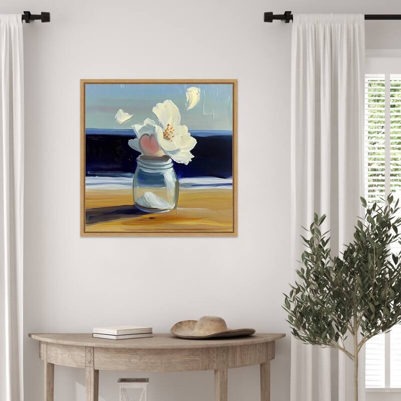 Heart In a Jar by Elena Avanesova Framed Canvas Wall Art Print