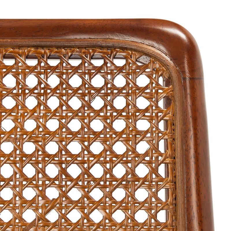 SAFAVIEH Reinhardt Rattan Cushion Dining Chair (Set of 2) - 19" W x 17.5" L x 32" H