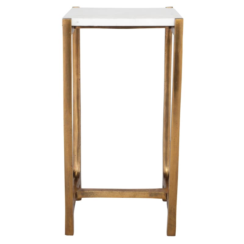 Marble Top Accent End Table - 22" - White