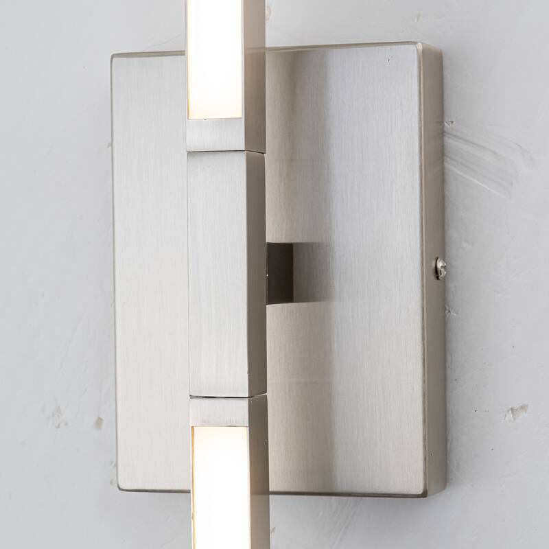 23.6" W Modern Matte Black/Stained Nickel 3000K Dimmable LED Bathroom Vanity Wall Light