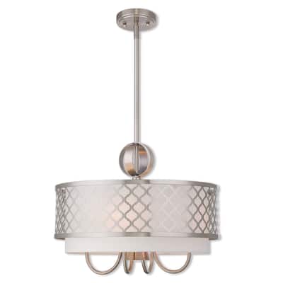 Livex Lighting Arabesque Single Light 18" Wide Drum Chandelier with