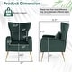 preview thumbnail 10 of 30, Costway Velvet Upholstered Wingback Chair with Lumbar Pillow & Golden - See Details
