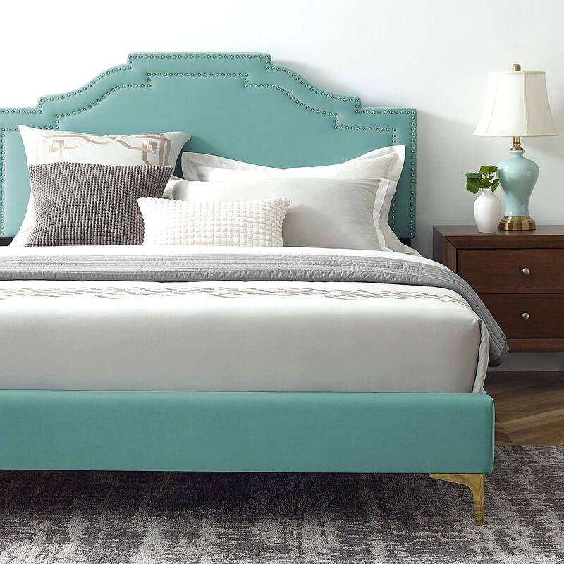 Adelaide Performance Velvet King Platform Bed