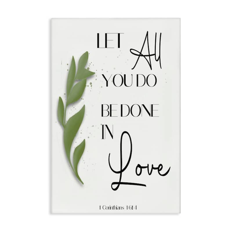 Stupell Done In Love Proverb Canvas Wall Art Design By Amber Clarkson - 30 x 45