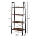 Costway 4-Tier Wood Ladder Shelf Ladder Bookcase Bookshelf Display ...