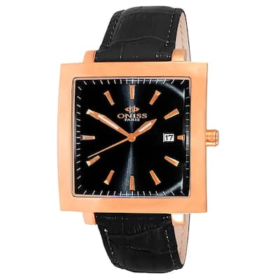Oniss Men's Quad Black Dial Watch - ON4444-MRGBK - 6 (36)