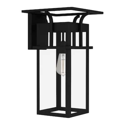 Markley 1-Light Earth Black Outdoor Wall Lantern