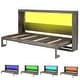 preview thumbnail 52 of 58, GDFStudio - Modern Wooden Murphy Bed Cabinet with LED Light and Desk