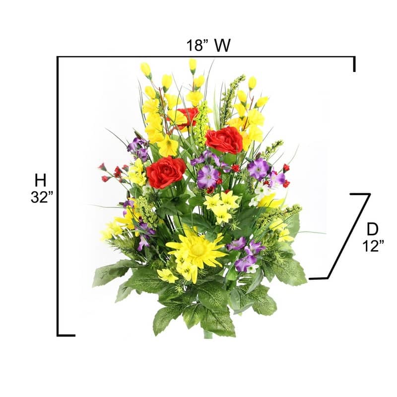 Artificial Dahlia, Morning Glory 30 Stems Decoration Arrangement, - 8'6" x 13' - 8'6" x 13'