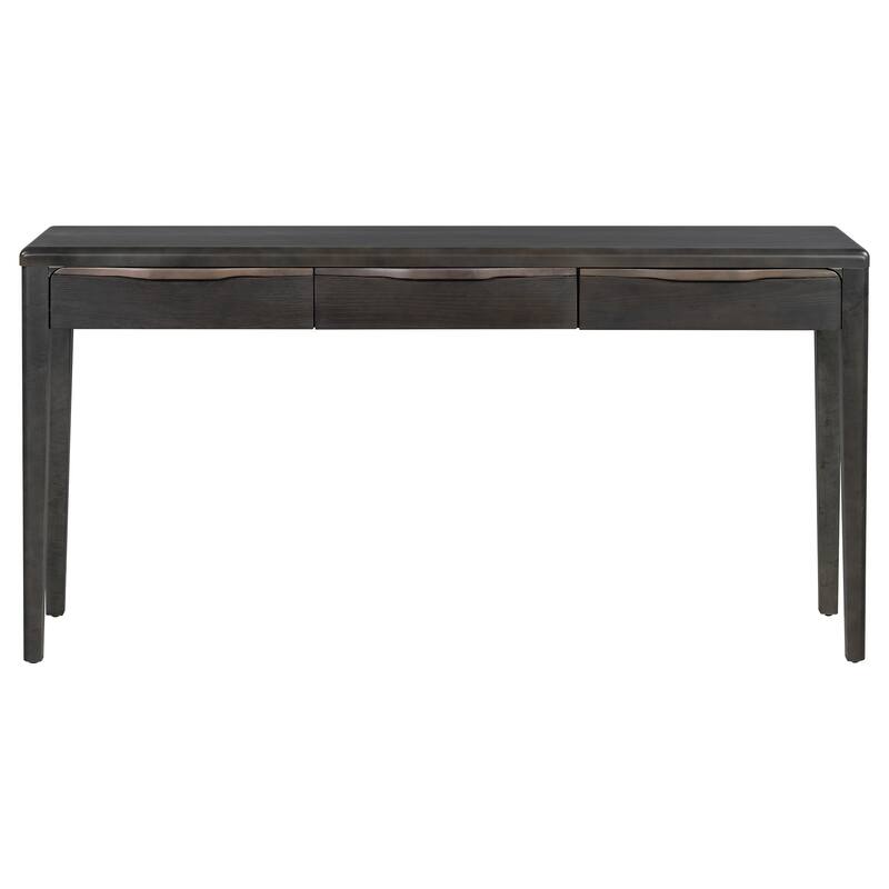 59.84"Elegant Console Table,Light Luxury Entryway Table with 3 Drawers,Farmhouse Sofa Table with Soft-Corner Design