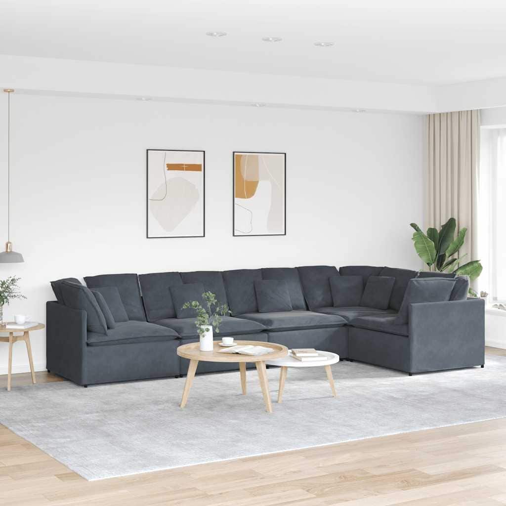 vidaXL Modular Sofa Dark Grey - 78.7 x 157.5 x 25.2 in