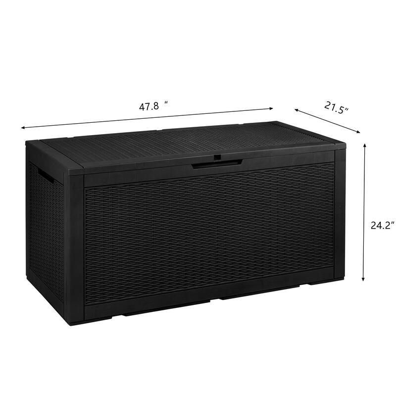 Lacoo 100-120 Gallon Patio Storage Box All Weather Plastic Deck Box