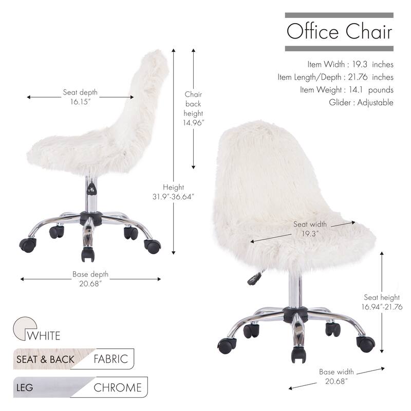 Porthos Home Patia Height Adjustable 360-degree Swivel Chair