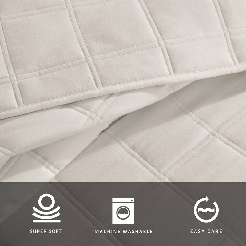 Kenneth Cole Solid Stonewashed Reversible Quilt Set