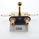 preview thumbnail 4 of 8, Brass Polished Centerset Sink Faucet 4" L Brass Lux Belle White Double Handle with Supply Lines and Drain Renovators Supply