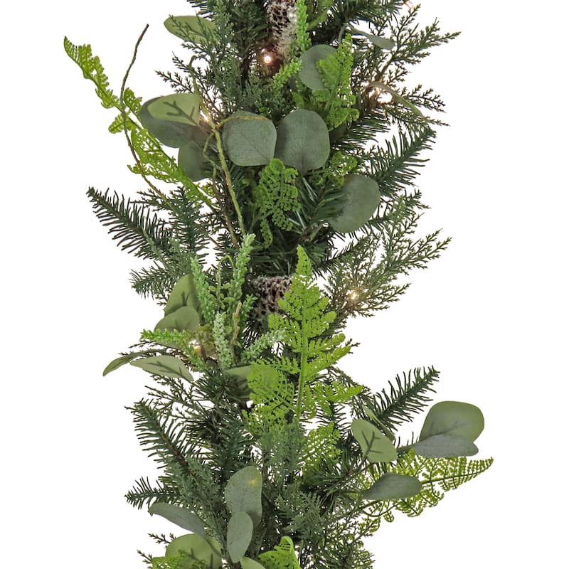 National Tree Company 9 ft. HGTV Home Collection Pre-Lit Winter Garden Garland - 9 ft