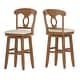 preview thumbnail 34 of 79, Eleanor Napoleon Back Wood Swivel Chair by iNSPIRE Q Classic