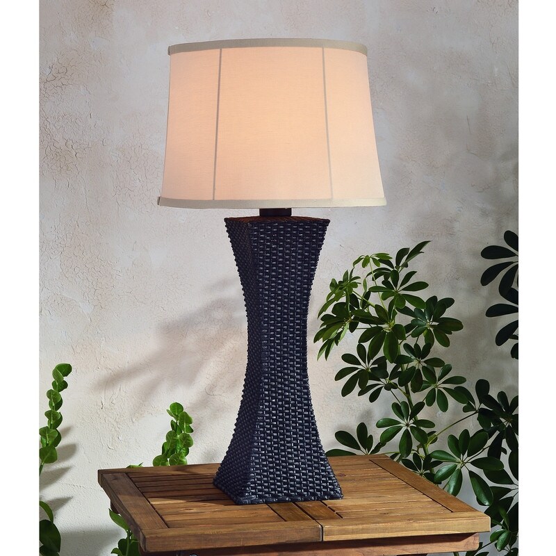 Bronze 30 inch Woven Table Lamp (Brozne HOME Coral Curved Table Lamp Black