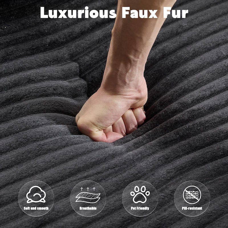 Modular L Shaped Sectional Sofa with Chaise Lounge, Corduroy Upholstered Boneless Sleeper Sofa, Compression Sofa with Deep Seat