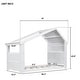 preview thumbnail 13 of 16, Twin House Bed with LED Light for Kids,Wood Montessori Floor Bed Frame