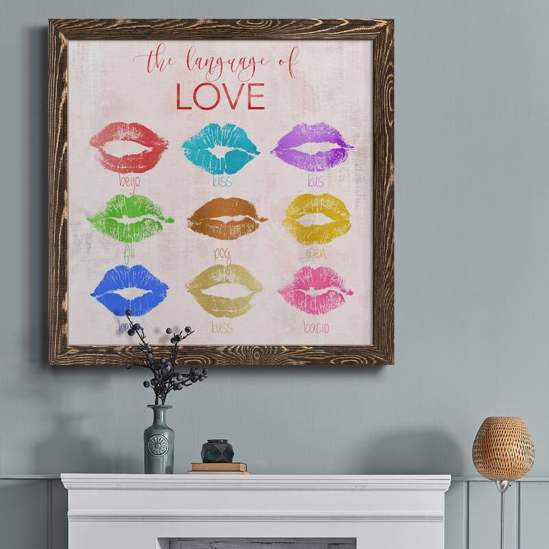 Rainbow Kiss-Premium Framed Canvas - Ready to Hang