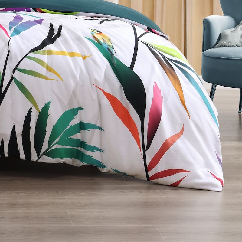 Bebejan Tropical Fusion 100% Cotton Sateen 5 Piece Reversible Comforter Set