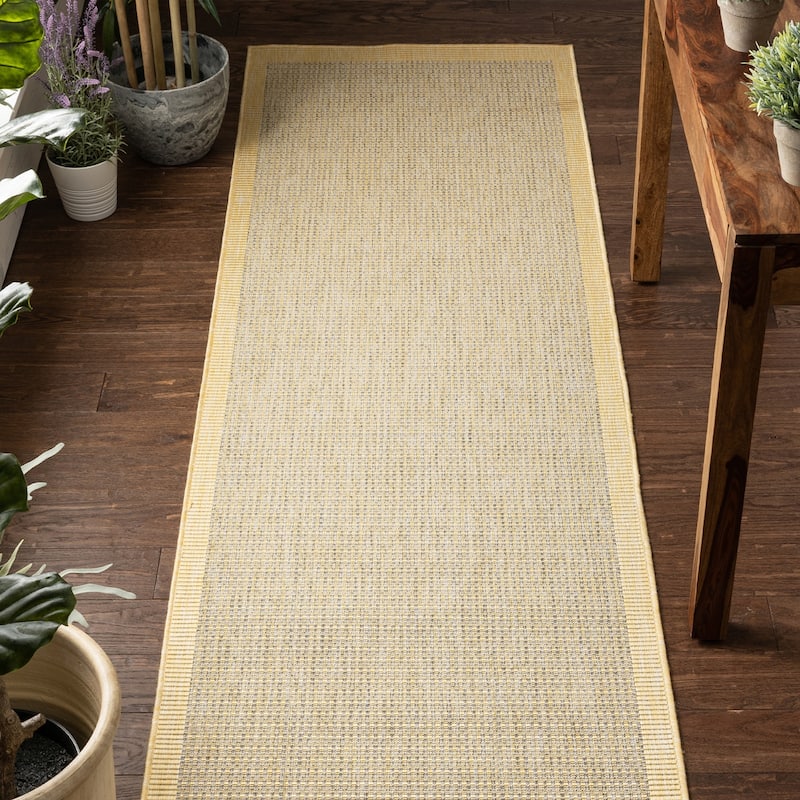 Well Woven Medusa Odin Indoor Outdoor Border Solid Area Rug