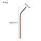 preview thumbnail 9 of 12, Reusable Metal Straws 4Pcs, Stainless Steel Bent Drinking Straw 10.5" Rose Gold