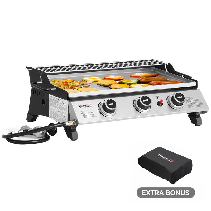 Royal Gourmet 24-Inch Portable Gas Griddle ,Silver