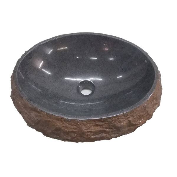 Shop Eden Bath Padang Dark Granite Oval Sink With Antique Split Exterior Free Shipping Today Overstock 23538669
