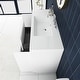 preview thumbnail 131 of 152, Floating Bathroom Vanity with Integrated Resin Top