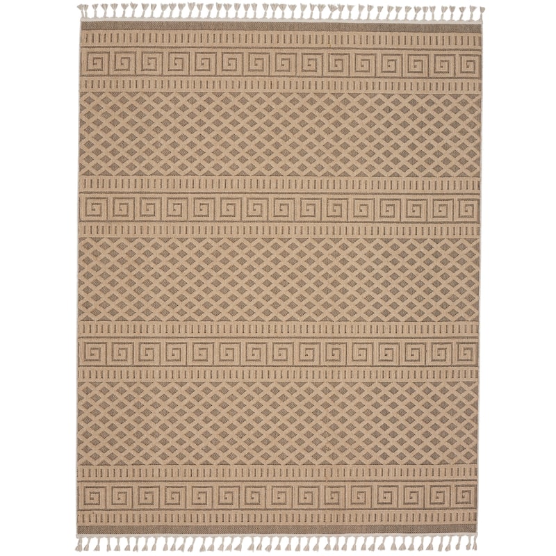 Nourison Elwood Contemporary Greek Key Lattice Geometric Area Rug