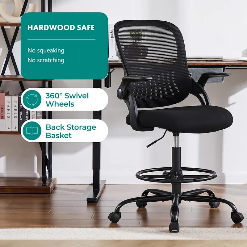 Ergonomic Office Chair, High Back Desk Chair with Headrest, Home Office Swivel Mesh Computer Chair Office Chairs