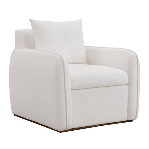 Abbyson Delta Fabric Swivel Accent Chair
