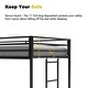 preview thumbnail 7 of 13, Twin Size Metal Loft Bed with Elevated Design, Secure Guardrails, Noise-Reducing Slats, and Easy-Climb Ladder