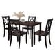 preview thumbnail 13 of 37, Roomfitters 5-Piece Dining Table Set, Rectangular Wood Kitchen Table and 4 X-back Chairs, Transitional Style