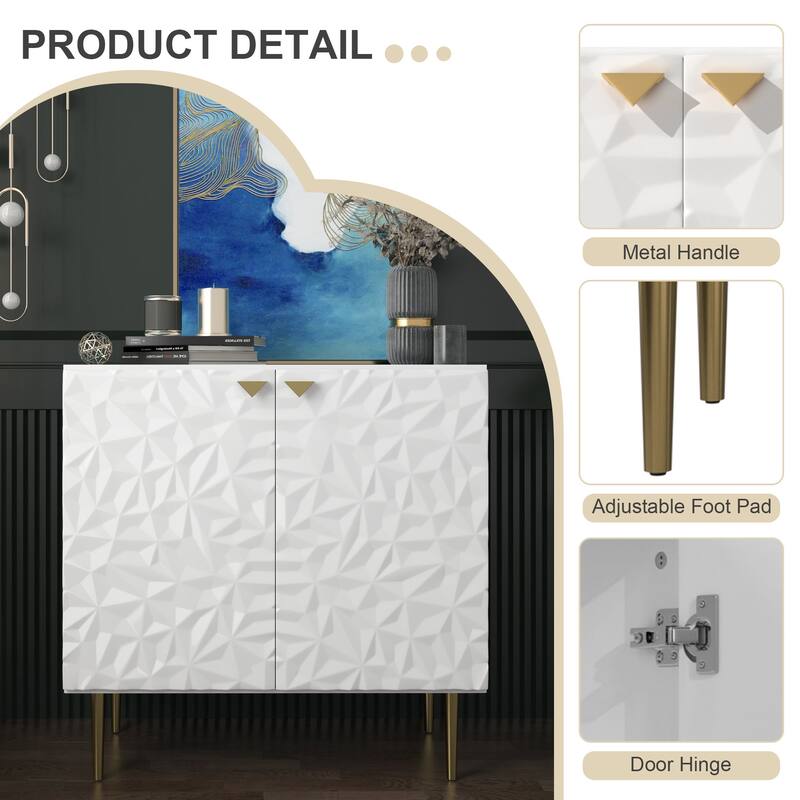 2 Door White Locker Accent Cabinet