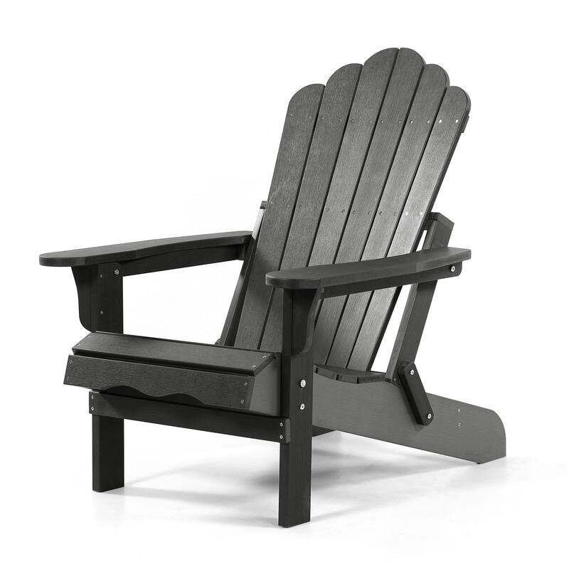 Haven Folding Poly Resin Plastic Adirondack Chair