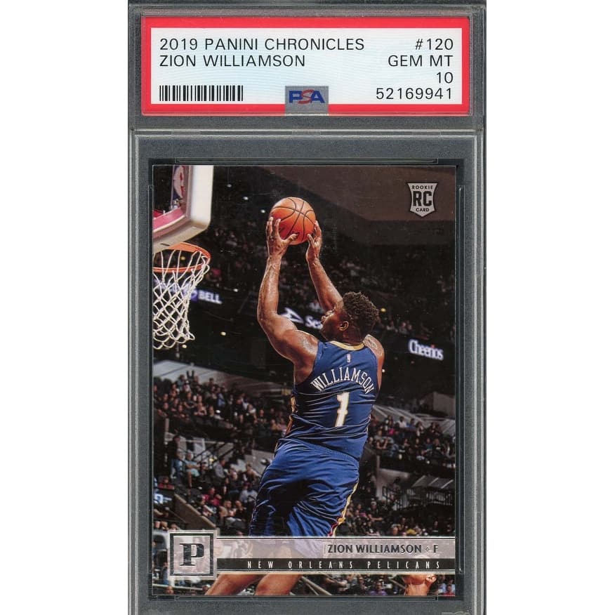 Zion Williamson 2019 Panini Chronicles Basketball Rookie Card #120 Graded PSA 10 - 8'6" x 11'6"