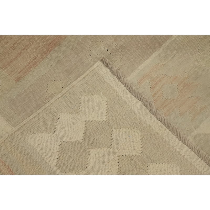 Hand Woven Oriental 100% Wool Carpet Southwestern Tribal Oranges & Rust Kilim Area Rug - 11' 9'' X 9' 0''